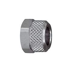 Riegler 110645.Coupling nut, M12x1, for hose 8/6, AF 14, nickel-plated brass