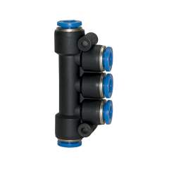 Riegler 109871.T multi-distributor, Plug connector »Blue Series« hose ext. Ø 5x4