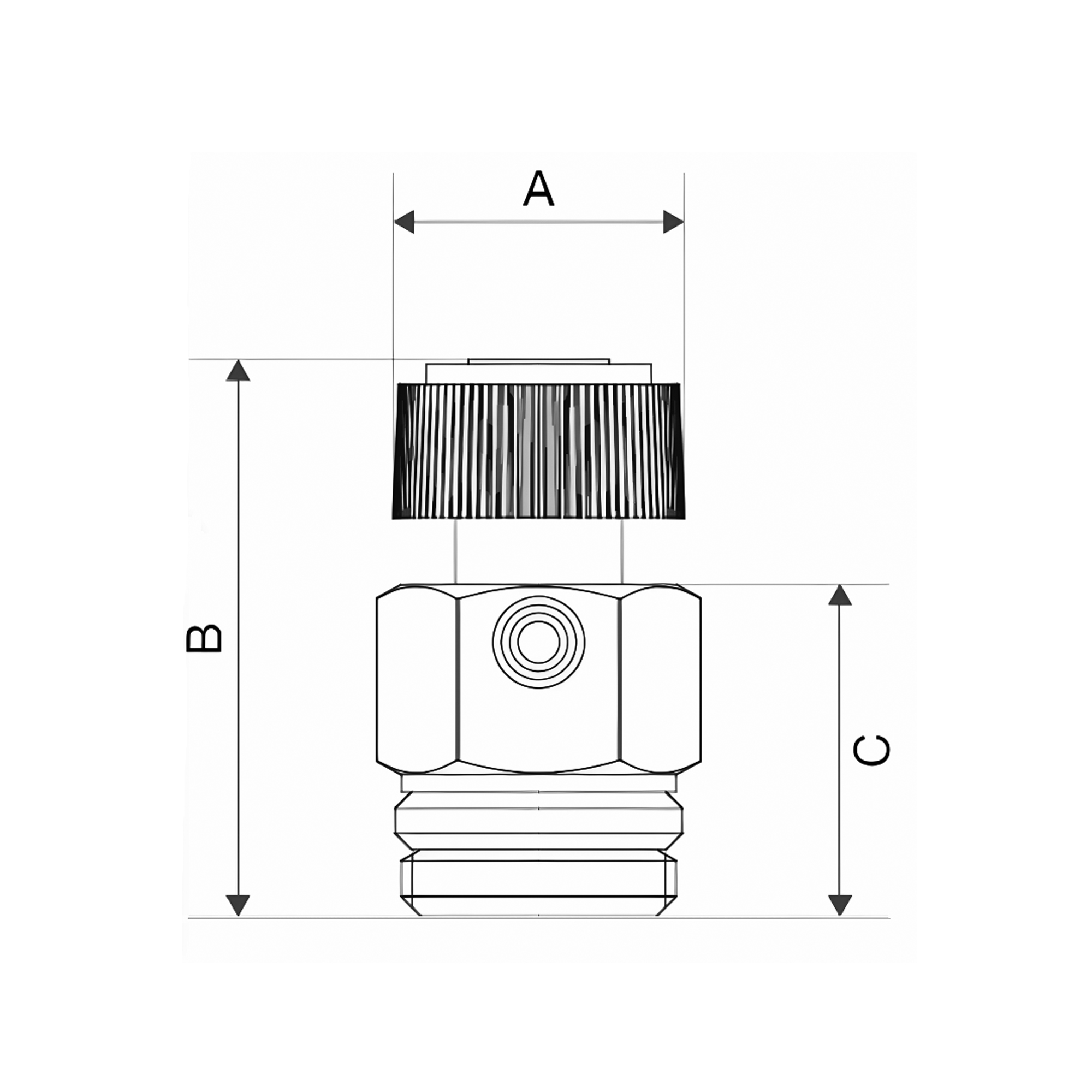Entlüftungsventil, Messing verchromt, G 1/2, 10 bar - Riegler 163002