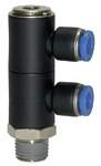 Riegler 109665.L-multi-distributor »Blue Series«, 2-fold, rotating, R 1/4 o.