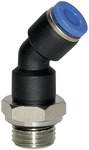 Riegler 109227.Push-in fitting 45° »Blue Series«, rotating, G 1/8 o.