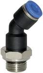 Riegler 109228.Push-in fitting 45° »Blue Series«, rotating, G 1/8 o.