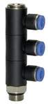 Riegler 135691.L-multi-distributor »Blue Series«, 3-fold, rotating, G 3/8 o.