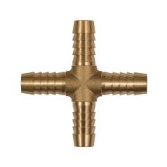 Riegler 134516.Cross push-on connectors, for hose I.D. 13 mm, brass