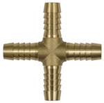 Riegler 134514.Cross push-on connectors, for hose I.D. 8 mm, brass