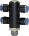 Riegler 135715.T-multi-distributor »Blue Series«, 4-fold, rotating, R 1/2 o.