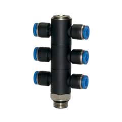 Riegler 109766.T-multi-distributor »Blue Series«, 6-fold, rotating, G 1/8 o.