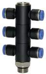 Riegler 109773.T-multi-distributor »Blue Series«, 6-fold, rotating, G 3/8 o.