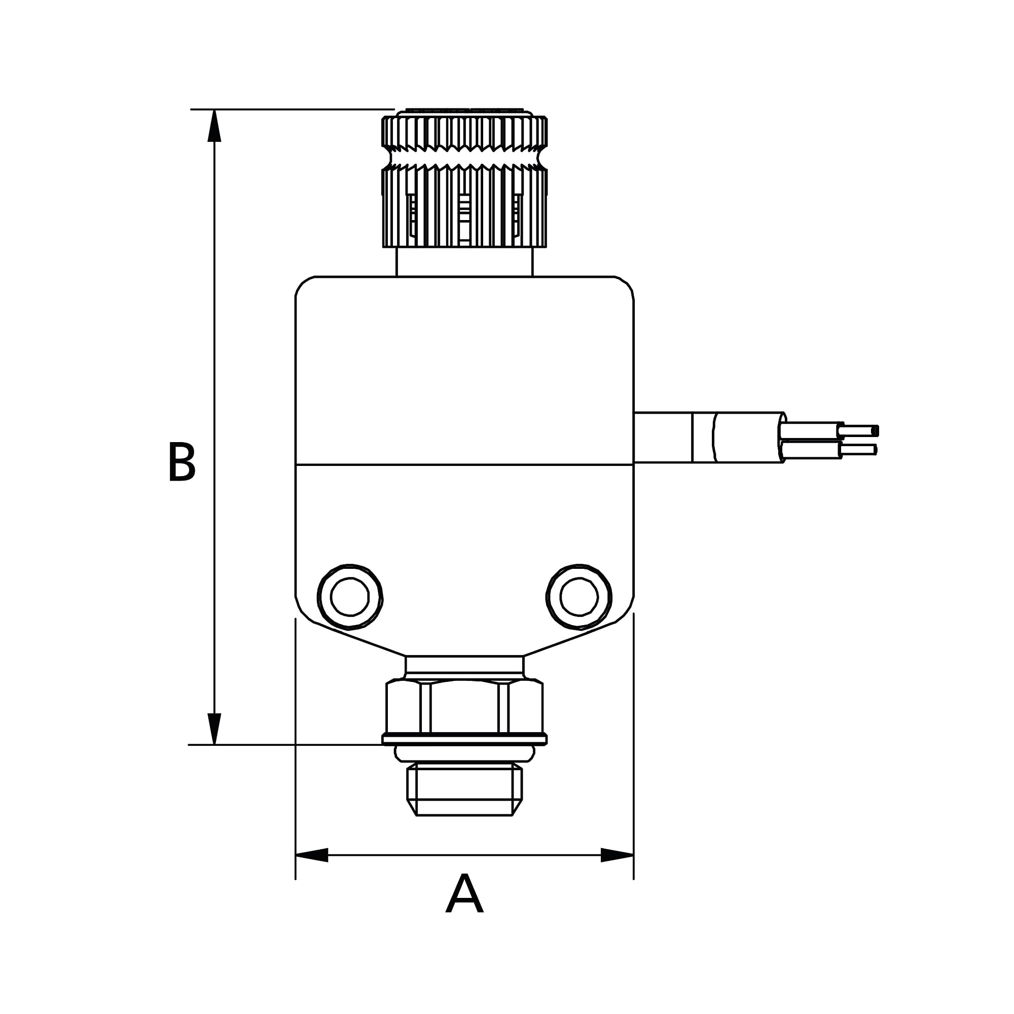Pressure switch, changeover contact, G 1/8, 2 m cable - Riegler 180395