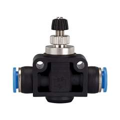 Riegler 109973.Throttle check valve »Blue Series«, Plug connector, hose ext. Ø 6
