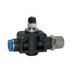 Riegler 109962.Throttle check valve »Blue Series«, Straight, R 1/4 o.
