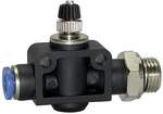 Riegler 109948.Throttle check valve »Blue Series«, Straight, G 1/8 o.