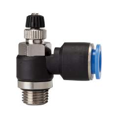 Riegler 109992.Throttle check valve »Blue Series«, Supply air throttle, G 1/2 o.