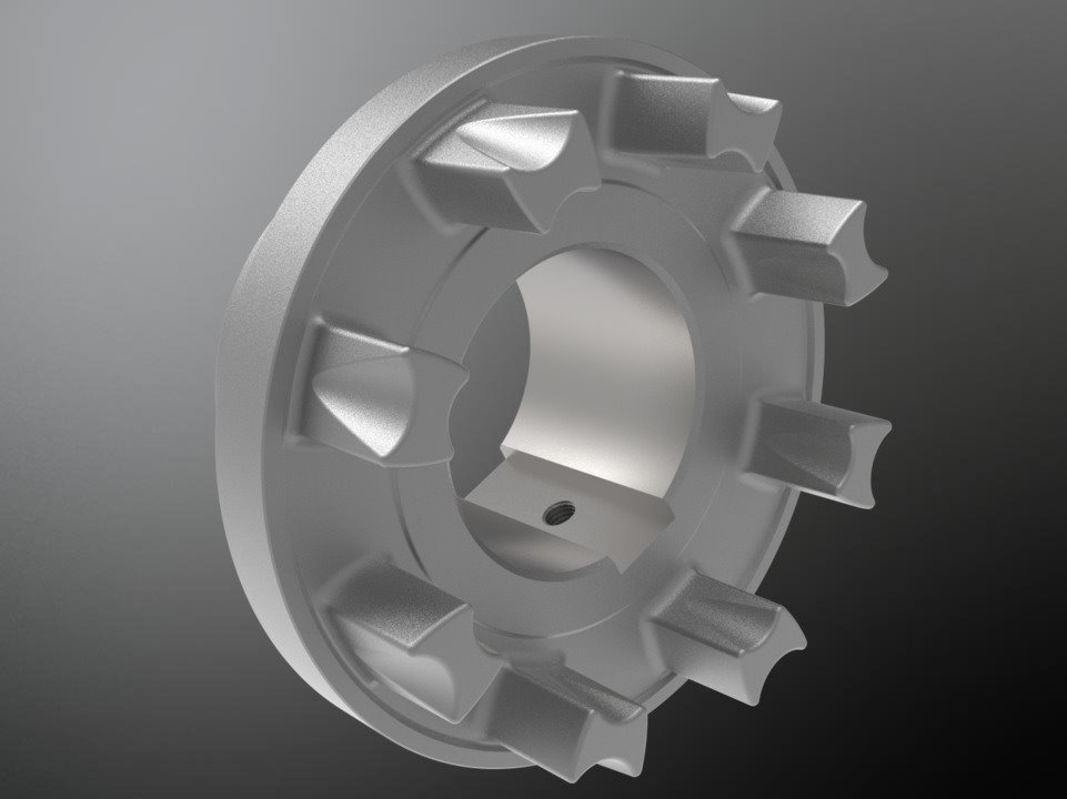 KTR 10007458. Roflex 200 Cam part 1.0 Ø90H7 key DIN 6885/1-JS9 thread