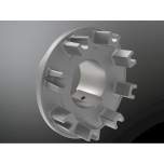 KTR 10007440. Roflex 200 Pocket part 1.0 Ø50H7 key to DIN 6885/1-JS9 thread