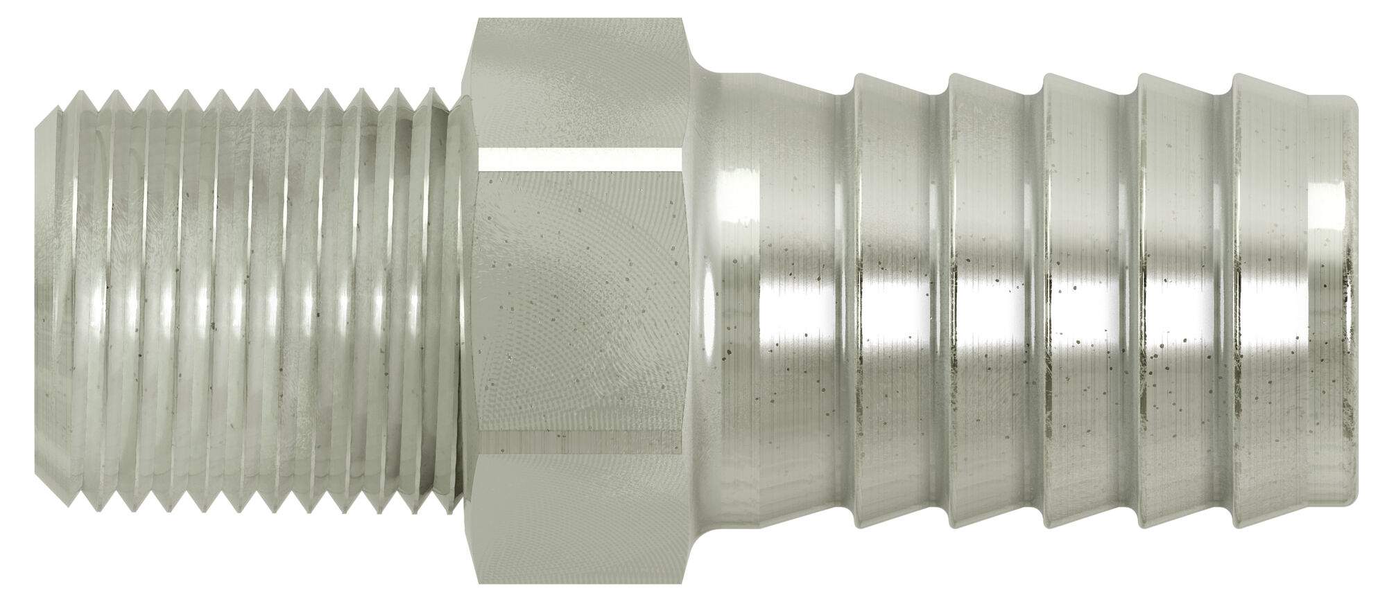 Adapter für Druckluft, Außengewinde auf Schlauchanschluss, R 3/8" auf 6,3 mm, Messing - Cejn 199000232