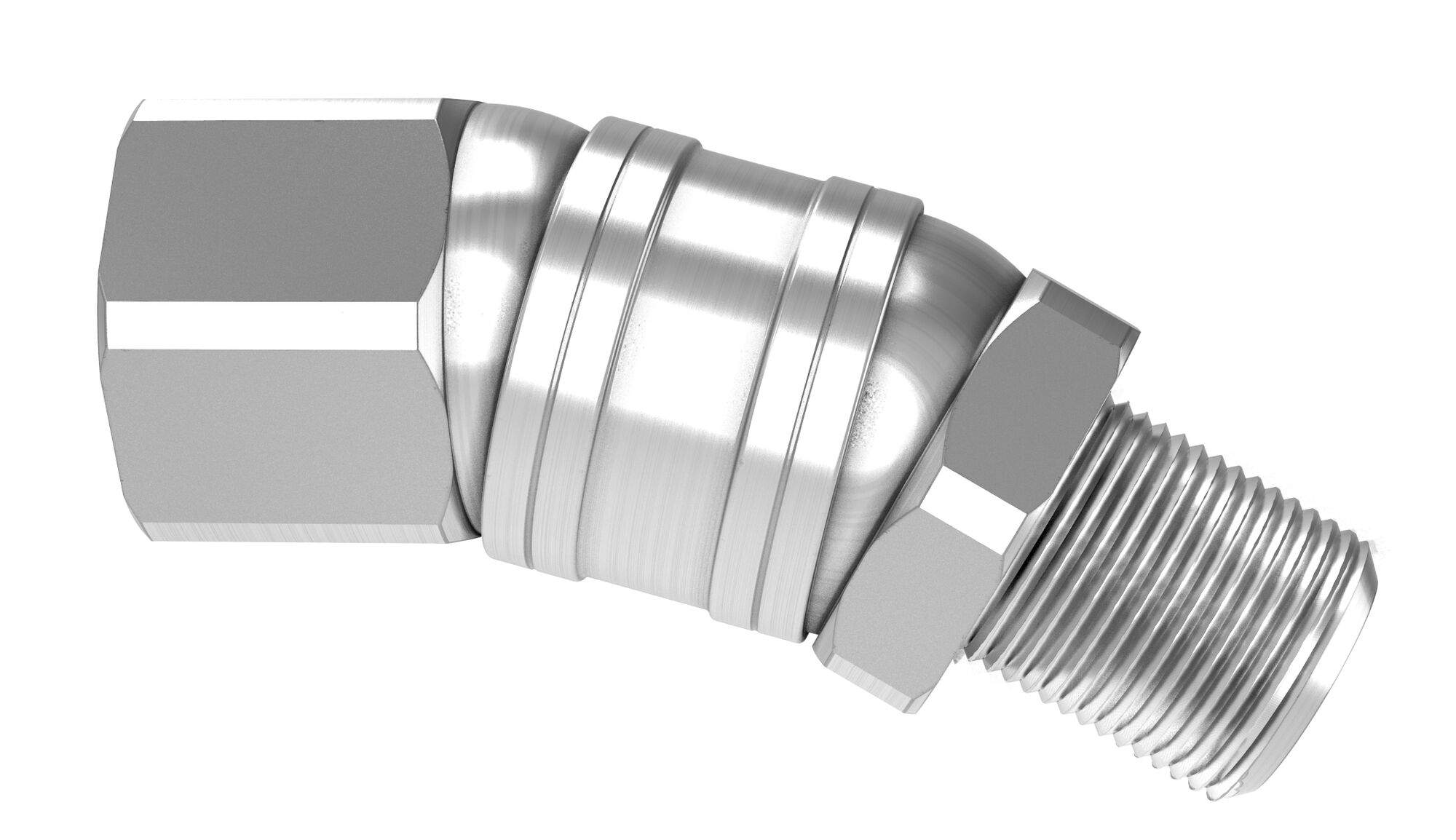 Gelenkstück für Druckluft, Innengewinde und Außengewinde, Rc 1/4" auf R 1/4", Messing - Cejn 199002622