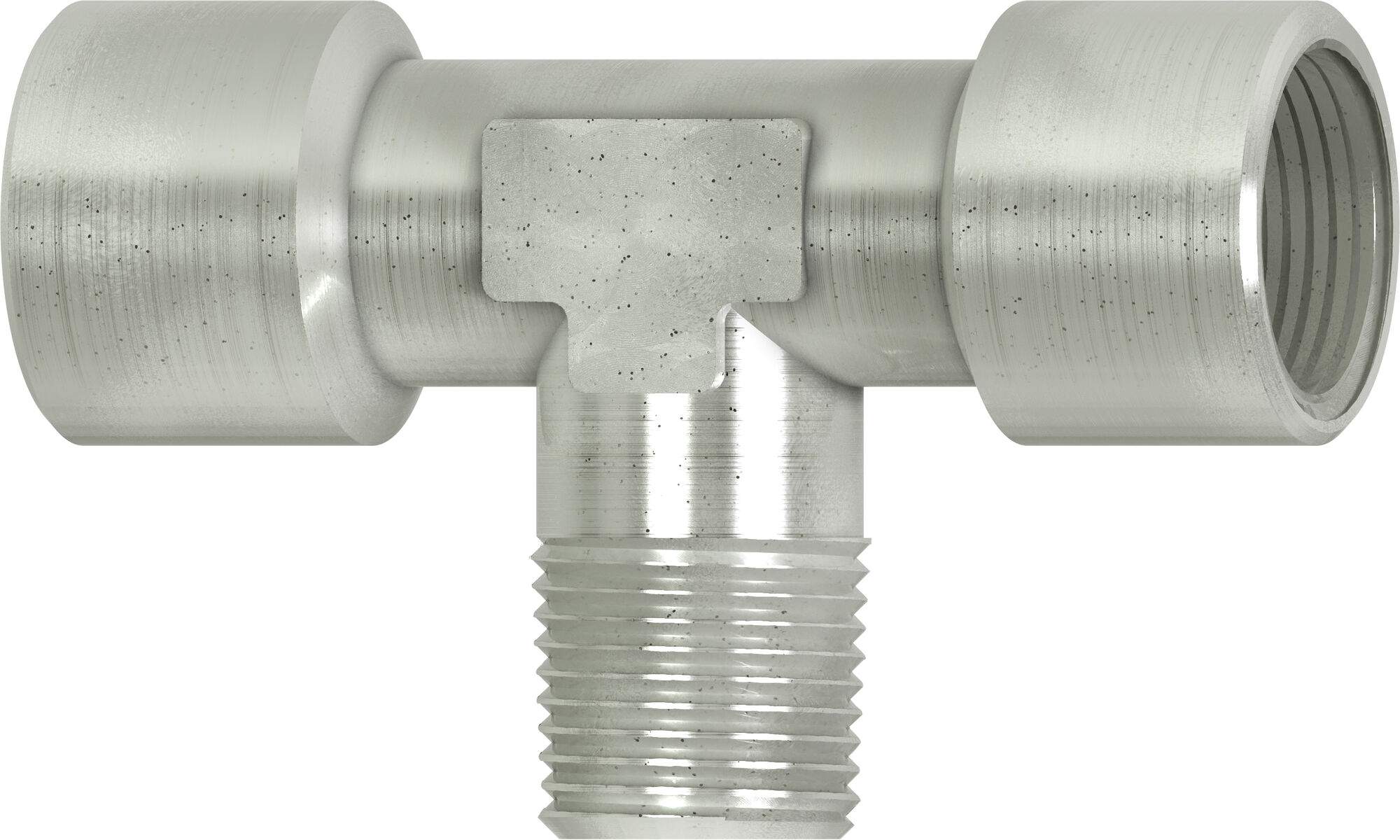 T-Stück für Druckluft, Innengewinde / Außengewinde / Innengewinde, G 1/4" auf R 1/4", Messing - Cejn 199005322