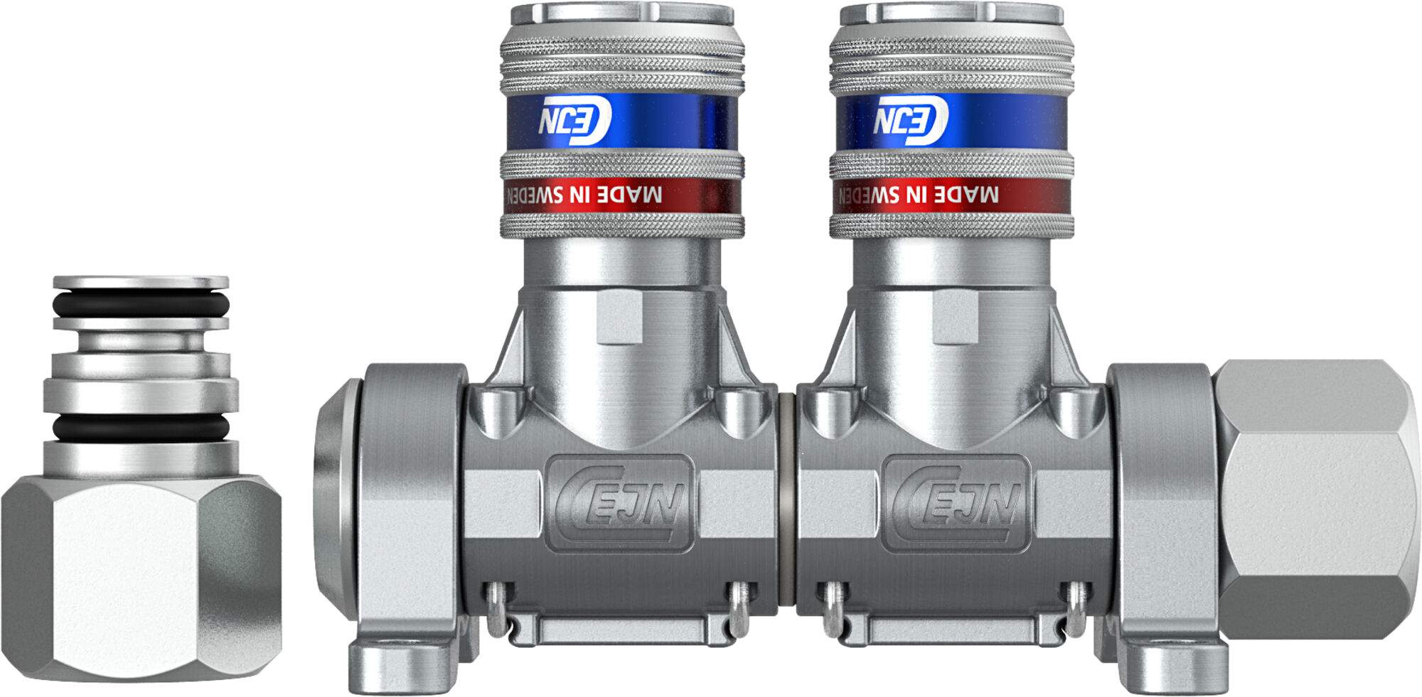 Druckluftverteiler Multi-Link, eSafe Serie 315, 2 Auslässe, G 1/2", 7,5 mm, Stahl - Cejn 199029152