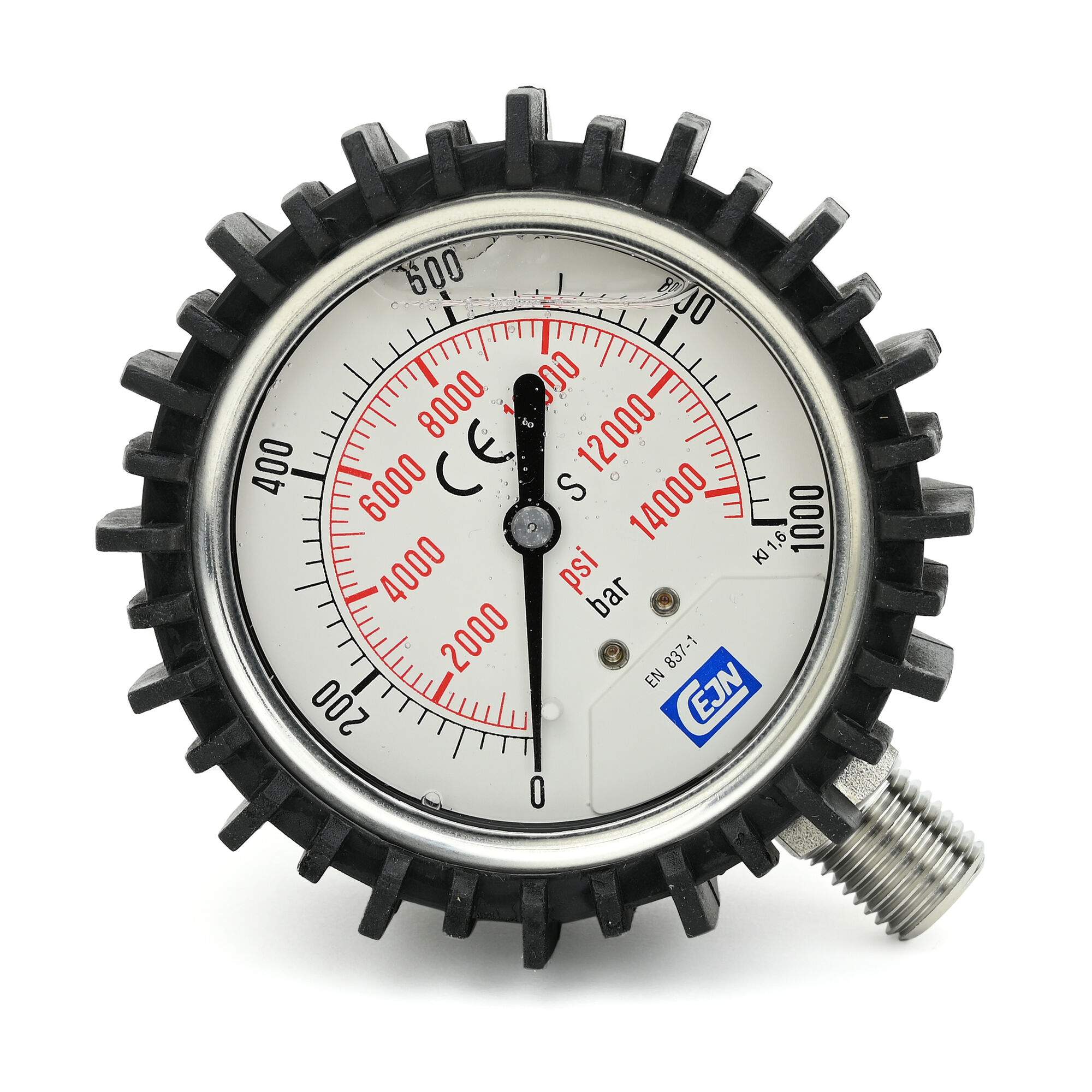 Manometer Ø 63 mm, glyceringefüllt, G 1/4", 1000 bar, Edelstahl - Cejn 199402120