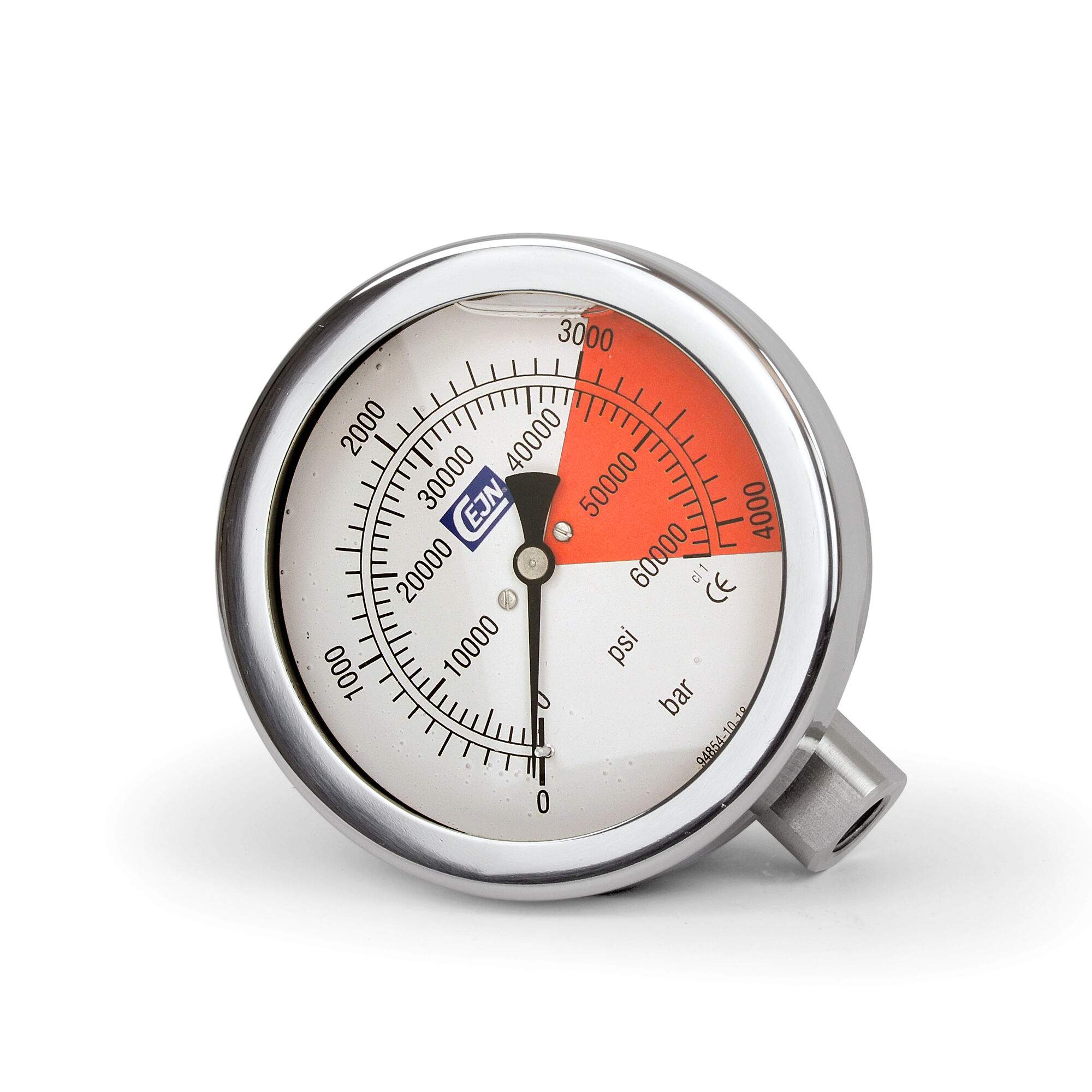 Manometer Ø 100 mm, glyceringefüllt, UNF 9/16"-18, Skala 4000, Edelstahl - Cejn 199403374