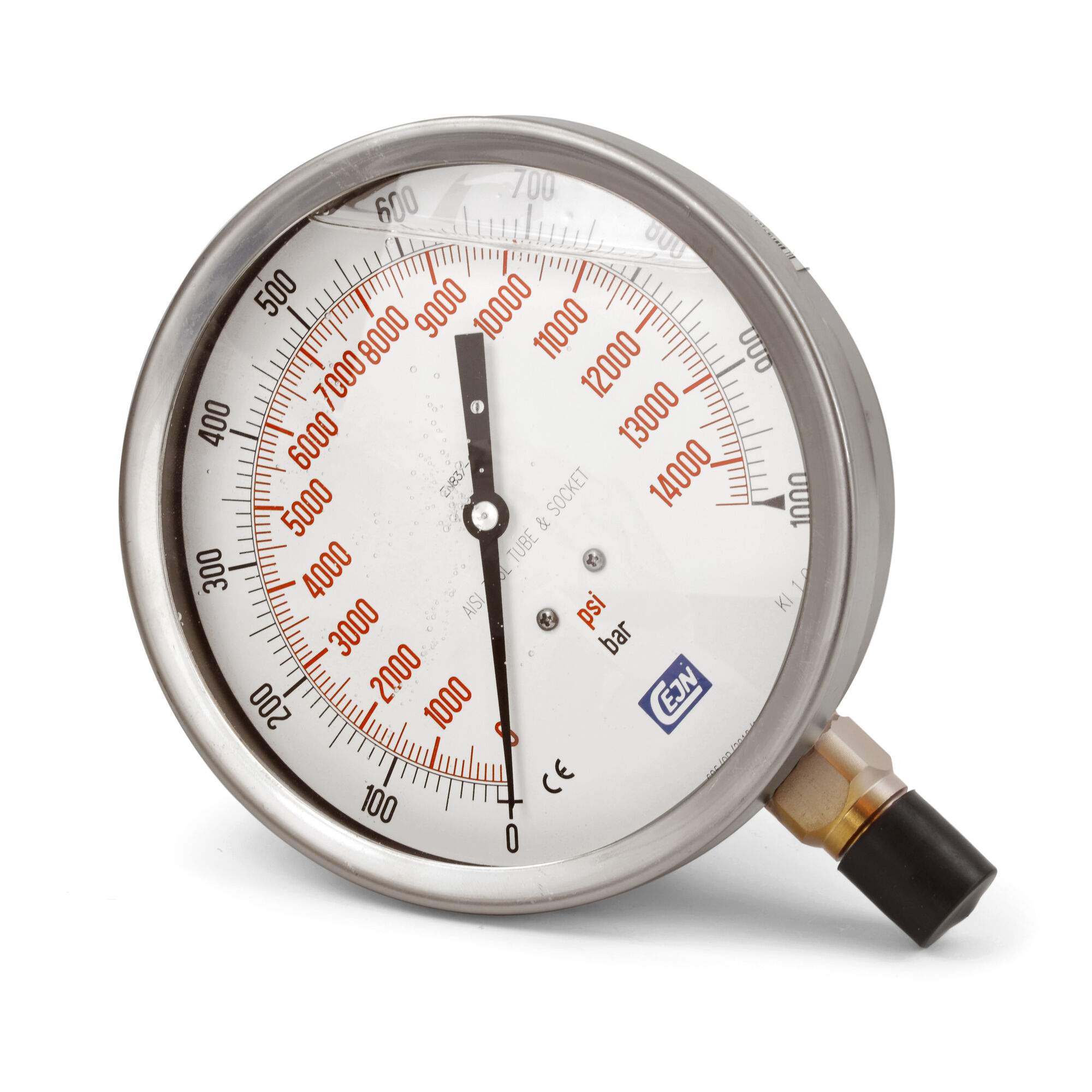 Manometer Ø 150 mm, glyceringefüllt, G 1/2", 1000 bar, Edelstahl - Cejn 199404120