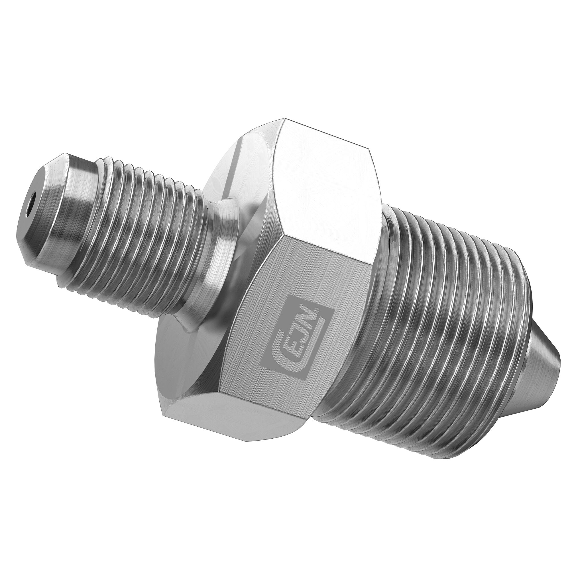 High-pressure adapter, male to male, G 1/4" to 3/4"-16 UNF, 300 MPa, black-zinc plated steel - Cejn 199501611