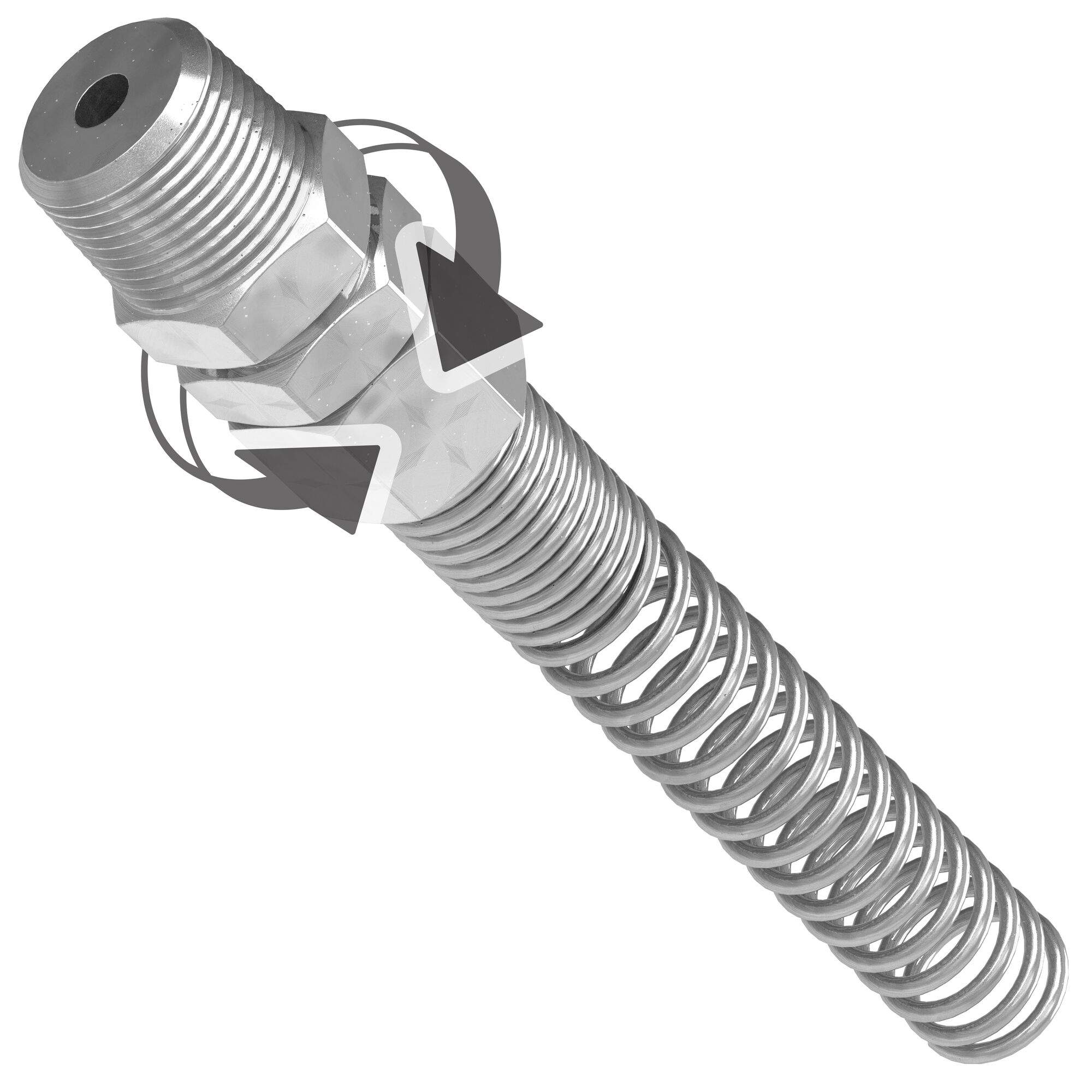 Stream-Line hose adapter, swivel with kink protector, R 1/4", hose 5.0 x 8.0 mm - Cejn 199580876