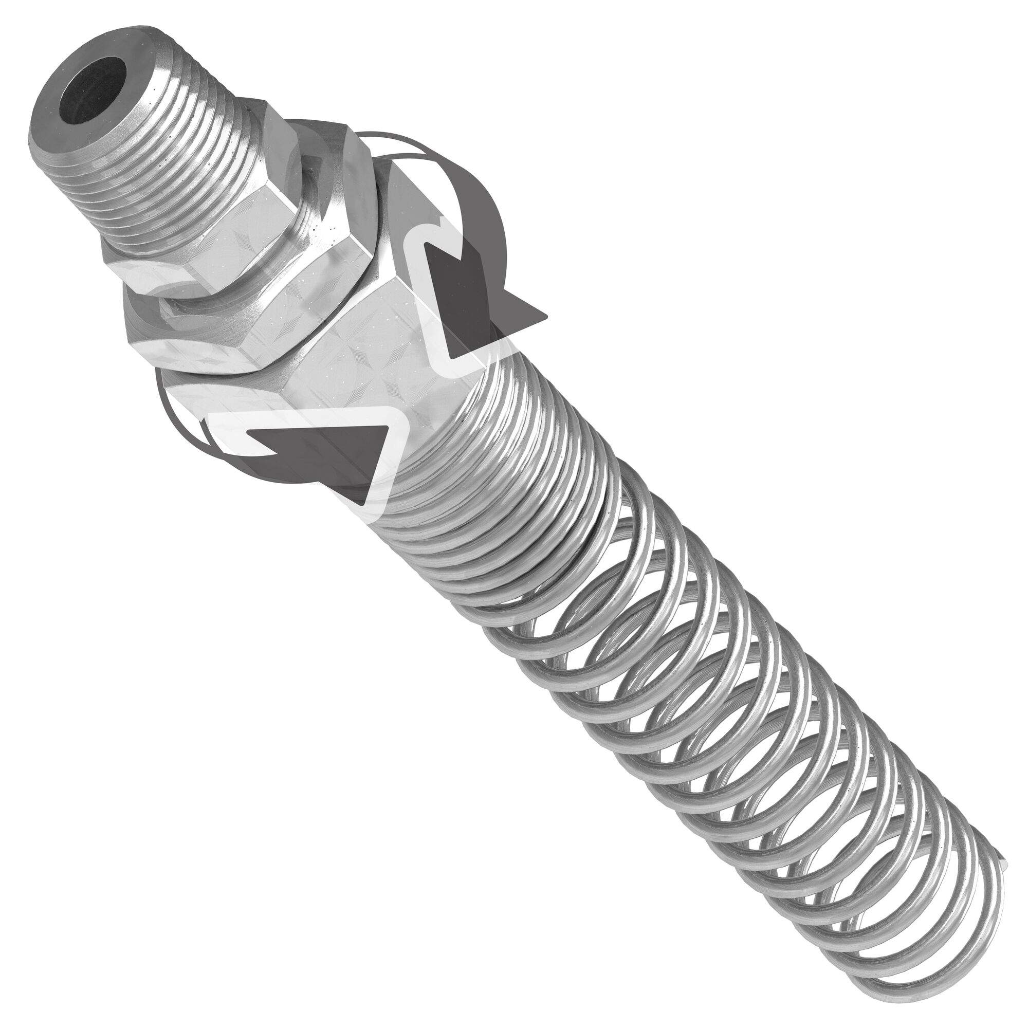 Stream-Line hose adapter, swivel with kink protector, R 3/8", hose 9.5 x 13.5 mm - Cejn 199581378