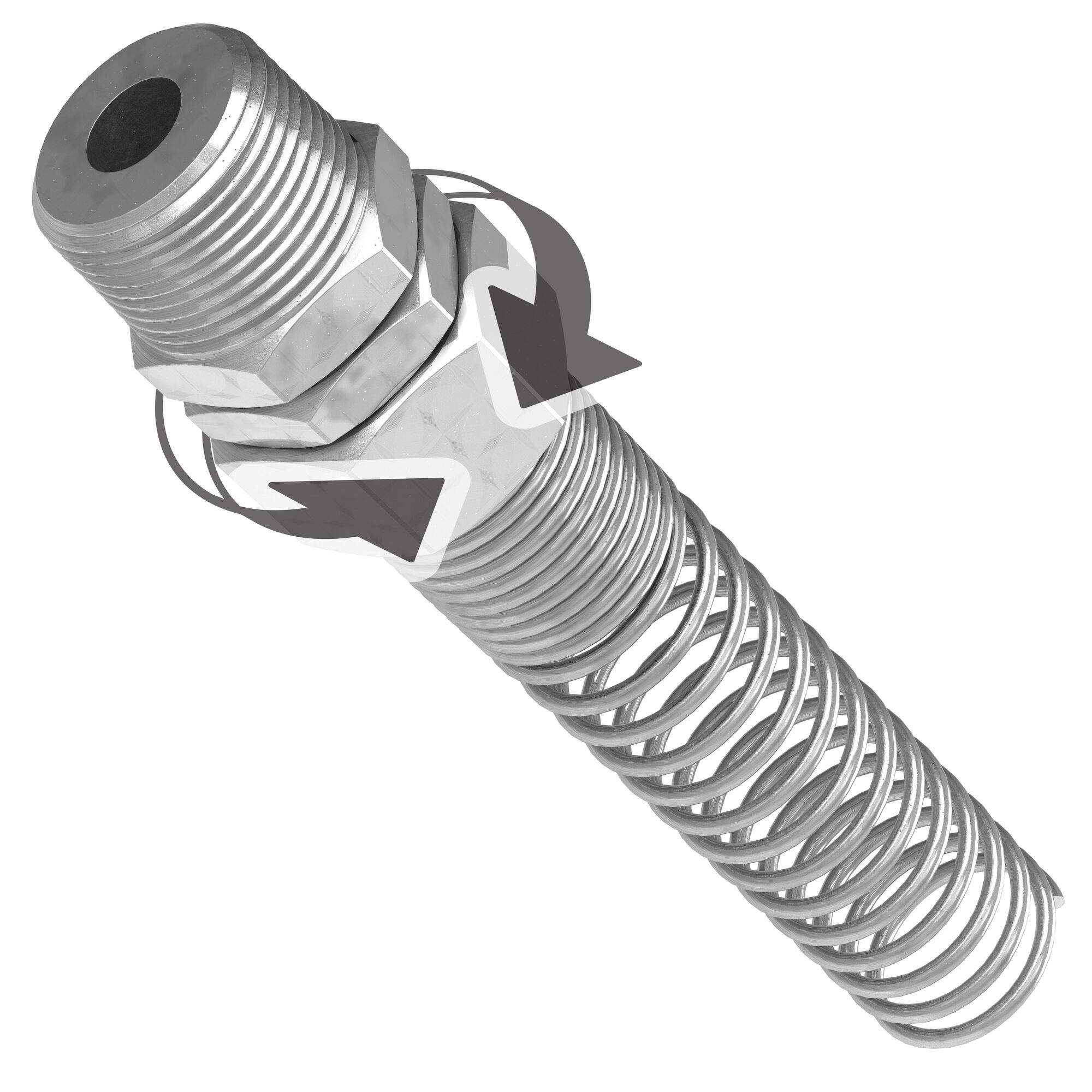 Stream-Line hose adapter, swivel with kink protector, R 1/2", hose 11.0 x 16.0 mm - Cejn 199581686