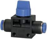 Riegler 110100.Blocking valve, plug connection »Blue series«, hose exterior Ø 12