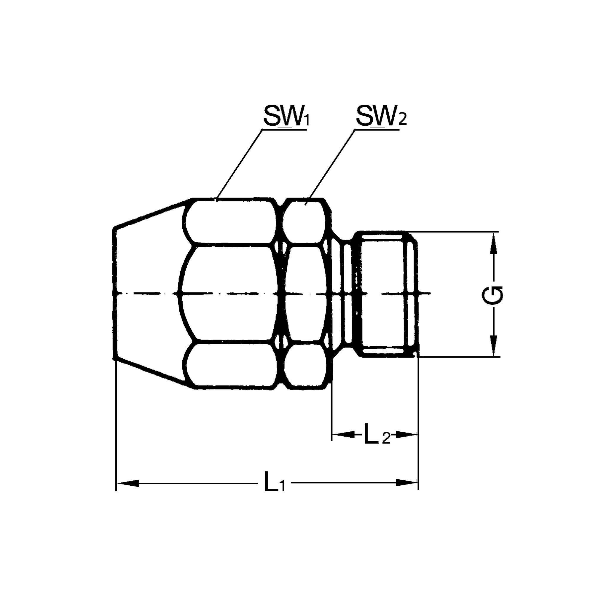 Einschraubverschraubung, Alu, für PVC-Gewebeschlauch 20x13, G 3/8 - Riegler 113772