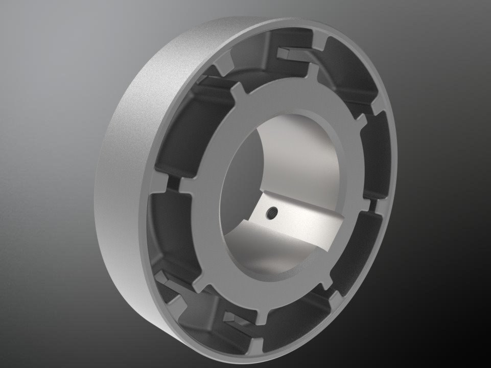 KTR 10007415. Roflex 180 Pocket part 1.0 Ø85H7 key to DIN 6885/1-JS9 thread
