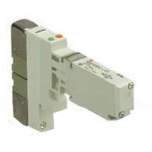 SMC VQ2100KN-5B1-Q. VQ2*0*, 2000 Series, 5 Port Solenoid Valve, Plug-in, Base Mounted