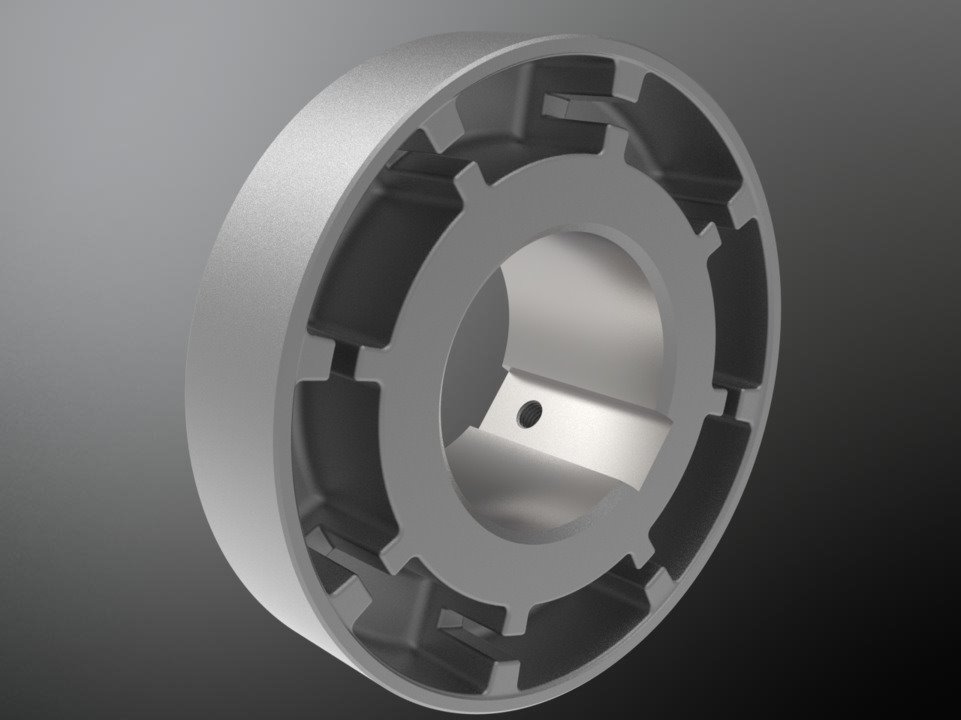 KTR 10006572. Roflex 200 Roflex 200 Taschenteil 1.0 D.80H7 Nut DIN 6885/1-JS9 Gewinde