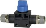 Riegler 110072.Blocking valve »Blue Series«, R 3/8 o., R 3/8 o., thread coating