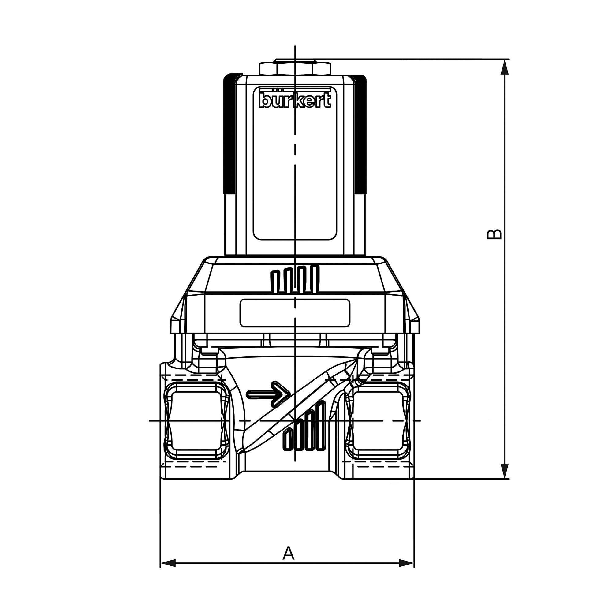 2/2-way sol. valve, NC, G 1, DN 20, PN 0-10, NBR, FPO, 24VDC - Riegler 191709