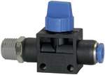 Riegler 110090.Blocking valve »Blue Series«, Plug connector, R 1/4 o., hose Ø 10