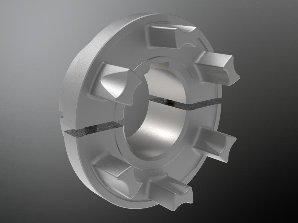 KTR 10007309. Roflex 110 Roflex 110 Nockenteil split 7.1 D.45H7 Nut DIN 6885/1-JS9 Gewinde