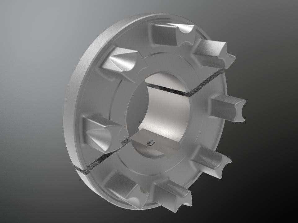KTR 10007417. Roflex 180 Roflex 180 Nockenteil split 7.1 D.40H7 Nut DIN6885/1-JS9 Gewinde