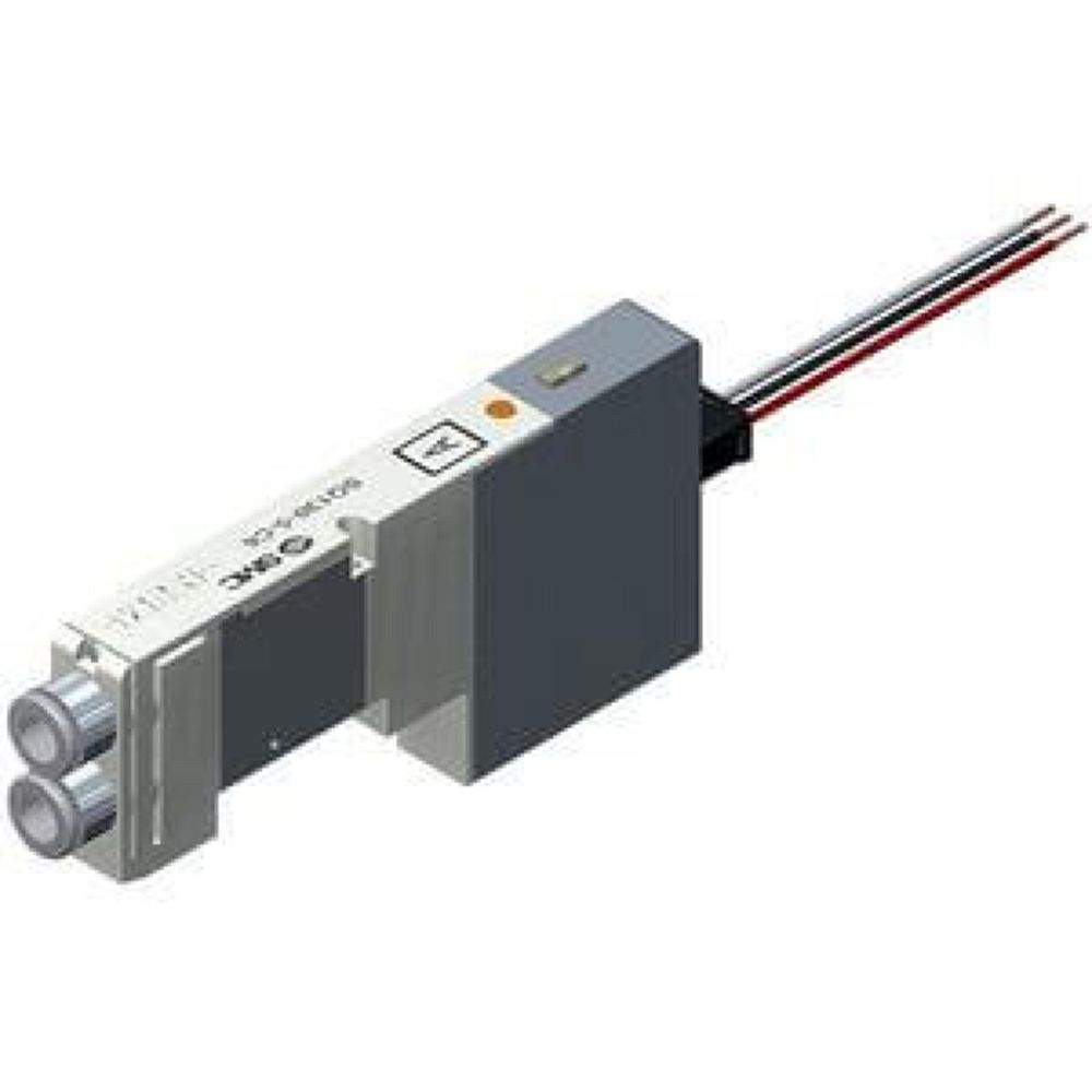SMC SQ1141-5LO1-C4-Q. SQ1*4*, 1000 Series, 5 Port Solenoid Valve, Plug Lead Type