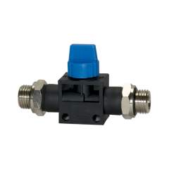 Riegler 110062.Blocking valve »Blue Series«, G 1/4 o., G 1/8 o.