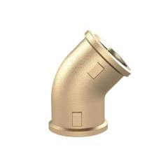 Riegler 194116.Angled piece, 45°, interior / interior, G1/2, 16bar, bright brass