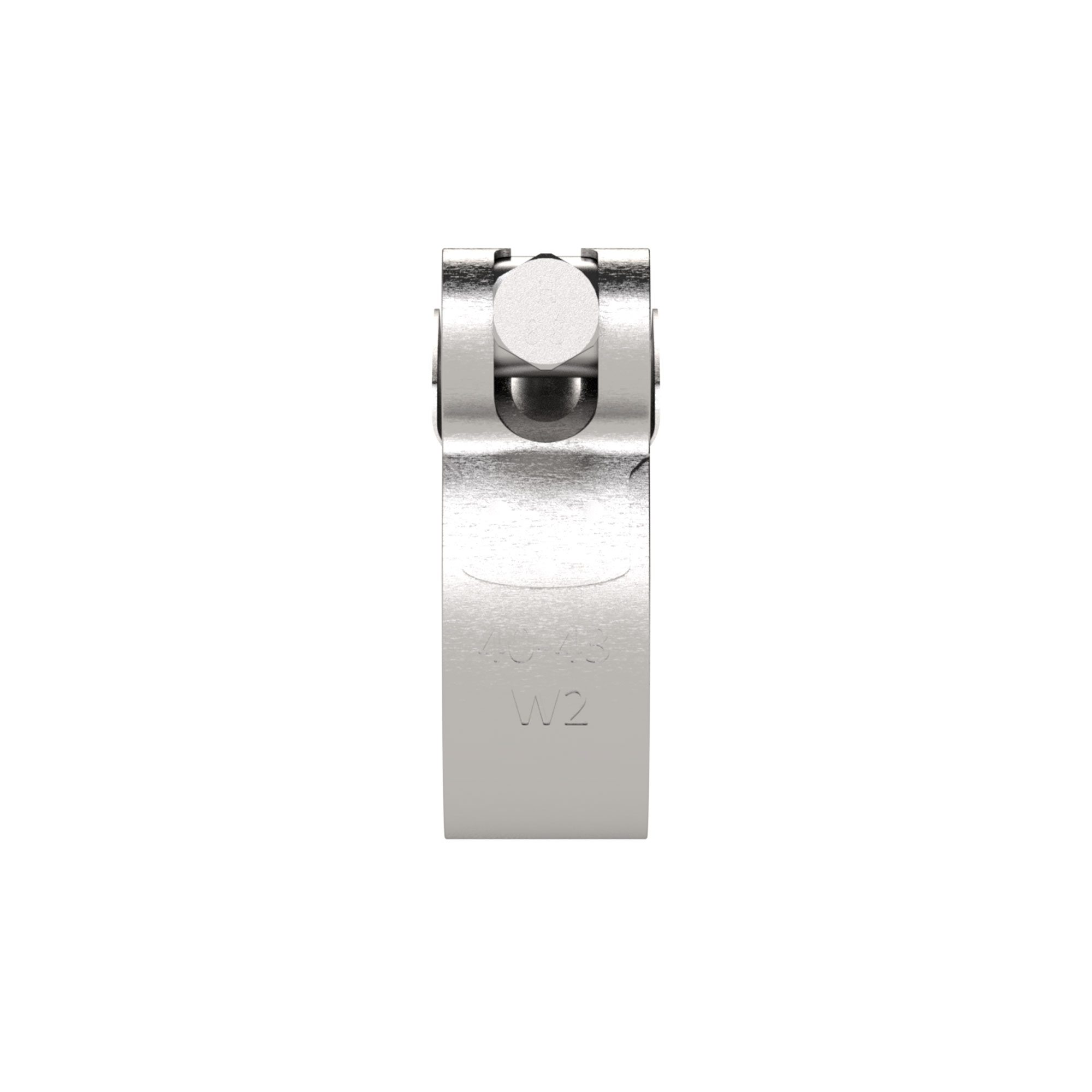 Gelenkbolzenschelle, Edelstahl 1.4301 (W4), 23 - 25 mm, 18 mm - Riegler 194312