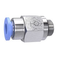 Riegler 151441.Straight push-in fitting »Blue Series«, Self-locking, G 1/8 o.