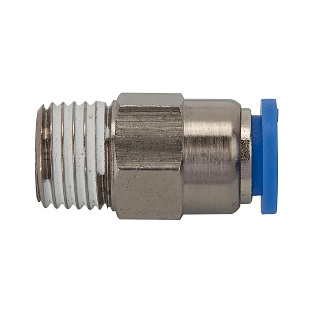 Riegler 110173.Straight push-in fitting »Blue Series«, Self-locking, R 1/8 o.