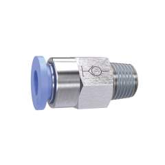 Riegler 151460.Straight Push-in fitting »Blue Series«, Self-locking, R 1/2 o.