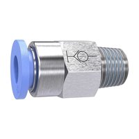 Riegler 151453.Straight push-in fitting »Blue Series«, Self-locking, R 1/4 o.