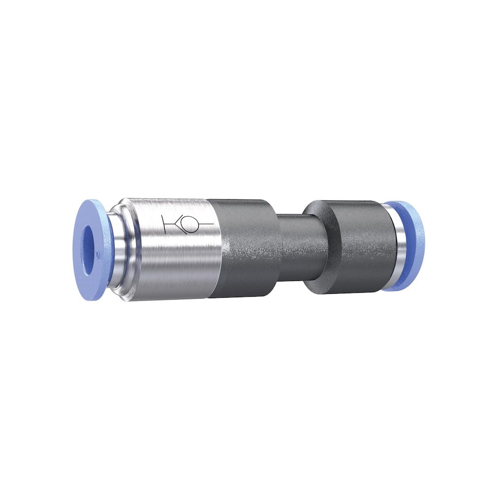 Riegler 151485.Straight push-in connector »Blue Series«, Self-locking, hose Ø 4