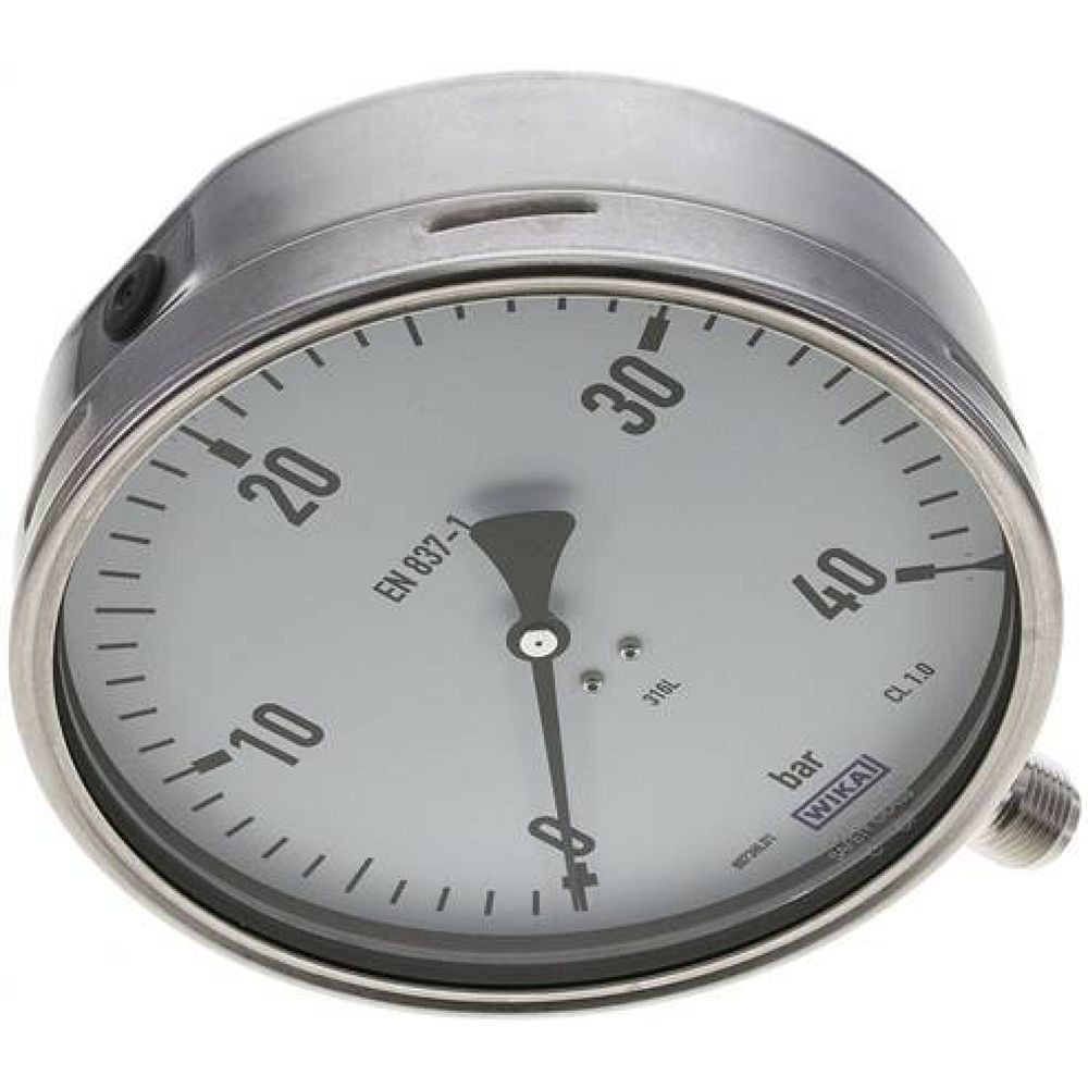 Wika MS 40160 ES Chemie-Manometer senkrecht, 160mm, 0-40 bar